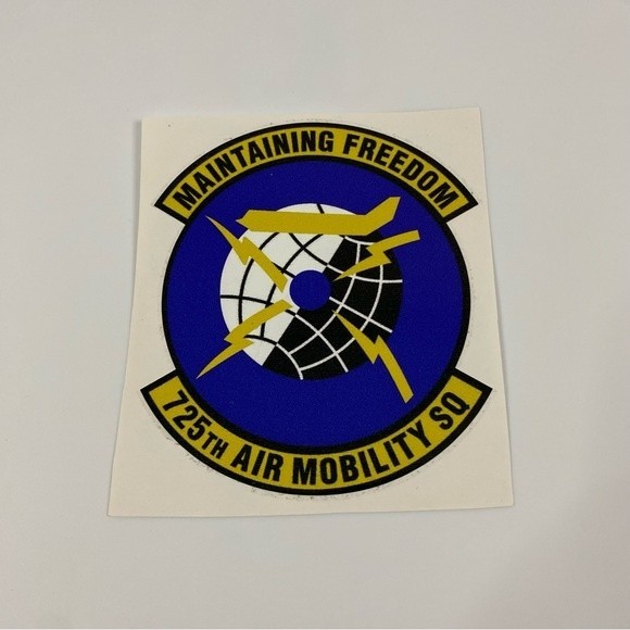 Air Force 4”x4” Sticker 725th Air Mobility Squad Maintaining Freedom Military - Picture 1 of 5